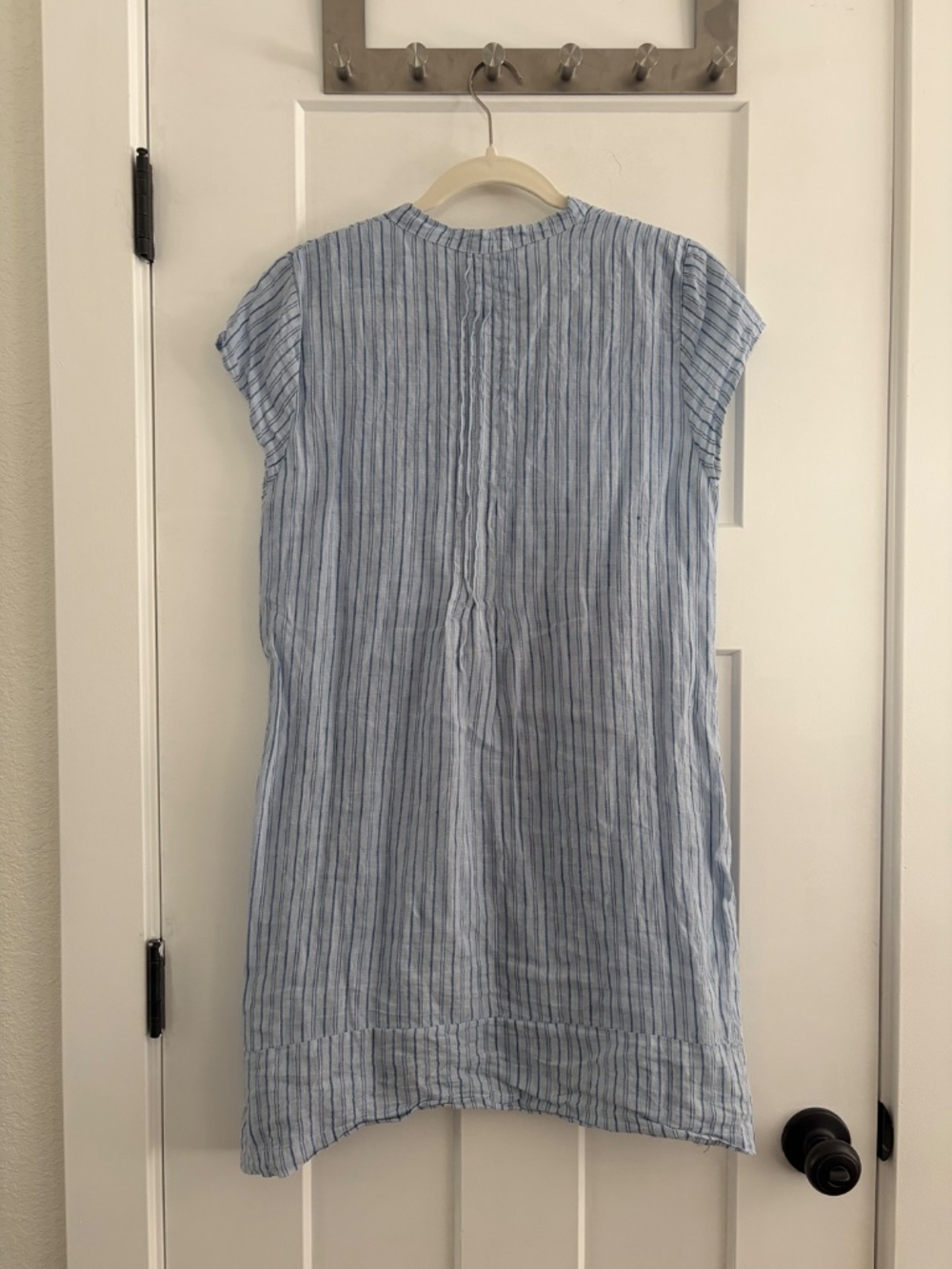 CP Shades Blue Striped Regina Linen Cap Sleeve Tunic Size S - Picture 2 of 6